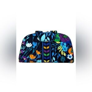 Vera Bradley Turn Lock Wallet Floral Daisy Navy Multicolor Wallet